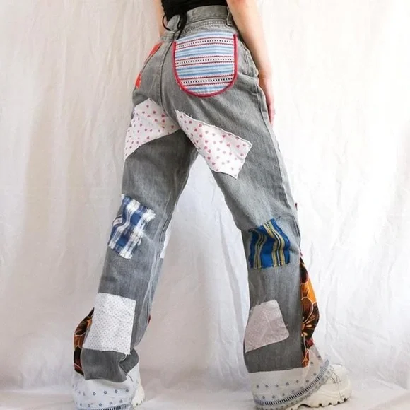 upcycled handmade jeans - Picture 3 of 4